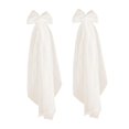 thumbnail image 5 of Tachiuwa 1 Pair Wedding Shoulder Veils Dresses Accessories Party Decor Short Bridal Veils Beige White, 5 of 9