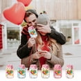 thumbnail image 4 of PPKVUFD 24 Pack Valentine’s Day Cards – DIY Mason Jar Valentine Exchange Cards with Treat Bags, 6 Cute Designs Candy Holder Cards for Party Favors (Candy Not Included), 4 of 9