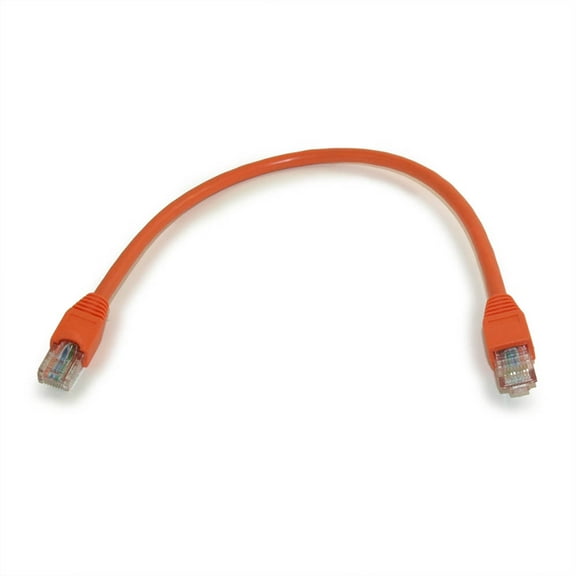1ft Cat6 Ethernet RJ45 Patch Cable, Stranded, Snagless Booted, ORANGE
