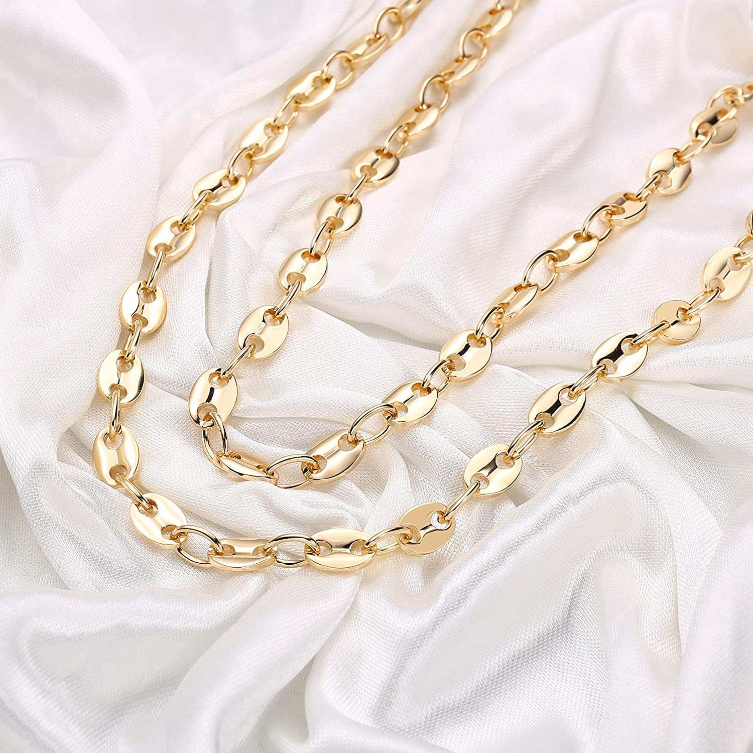 Gold Paperclip Chain Necklace for Women 