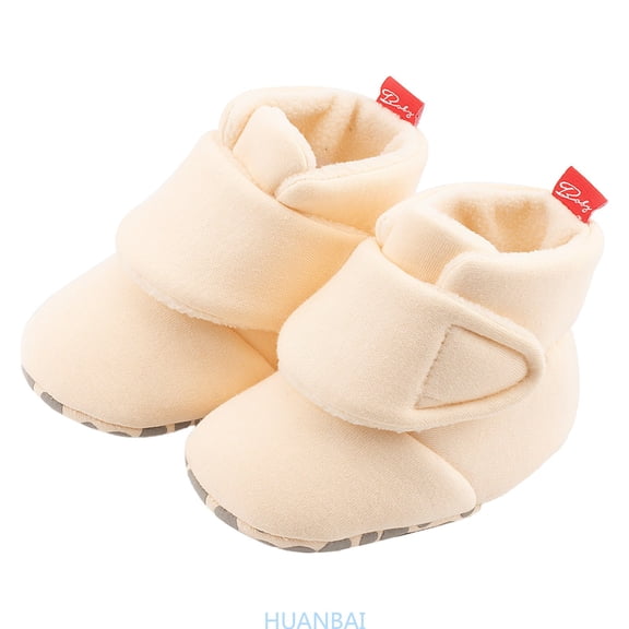 HUANBAI Breathable Sneakers Flexible Sole First Walking Shoes Lightweight Comfortable Baby Footwear For Boys Girls Toddlers Early ,(6-12 Months Beige) Size ,5