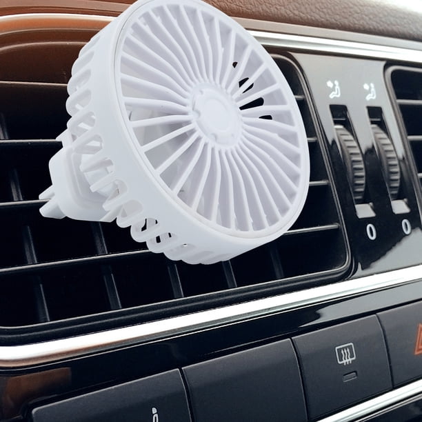 Ventilador USB para coche con luz ambiente RGB y aromaterapia - Ventilador multifunción giratorio de 360° de 3 velocidades para vehículo, hogar, oficina - Ventilador de refrigeración USB de 5V con