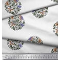 thumbnail image 2 of Soimoi Polyester Crepe Fabric Leaves & Floral Block Print Fabric by The Yard 52 Inch Wide, 2 of 3