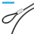 thumbnail image 5 of Uxcell Safety Cable Lock Steel Stage Lighting Security Wire Ropes Black 2mmx0.2m 4Pcs, 5 of 6