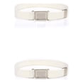 thumbnail image 2 of Qarigey Cinturones Hebilla magnética Suministros de armario con tejido fino para niños Niñas beige beige 2Conjunto, 2 of 6