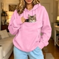 thumbnail image 2 of Pet Cat Dog Pouch Womens Hoodies Small Animal Carrier Oversized Kitten Puppy Pouch Sweatshirt Holder Fleece Unisex Hoodies Pink S, 2 of 7
