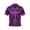 Purple, variant on iiniim Men's Satin Short Sleeve Button Down Shirt Top Classic Pajamas Tops Blouse Nightwear Size M-3XL Purple M