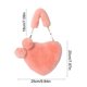thumbnail image 3 of Bolso bandolera de piel sintética con forma de corazón para mujer | Lindo bolso de hombro mullido con correa de cadena | Bolso de mano suave y afelpado para uso diario, 3 of 6