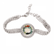 thumbnail image 1 of Citando la palabra pescado imagen sea weed Pulsera de tobillera de cadena de tenis, joyería de diamantes, 1 of 3