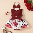 thumbnail image 2 of Sopiago Baby Girl Clothes Romper Dress Outfits for Girls Lace Ruffle Sleeveless Toddler Girl Summer Outfits with Headband (,0-3 Months), 2 of 5