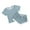 Light Blue, variant on Toddlers Kids Girls Boys al Ribbed Soild Short Sleeve Top Short Pants 2pcs Pajamas Sleepwear Outfits Set, Size 6 Months-4 Years