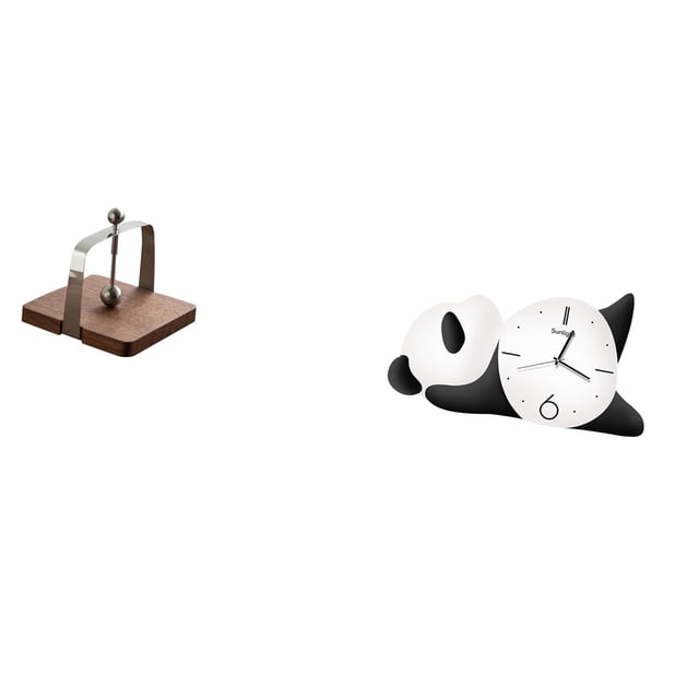 Portapapeles,Servilletero de cafetería,servilletero,organizador de mesa,Reloj de pared,Reloj de pared Panda Decoración del hogar Lindo Creativo,Reloj de pared con forma de panda,moderno y