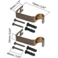 thumbnail image 2 of AVEKI 2Pcs Support de Tige de Rideau, Fer Support Unique Support Ou Crochets de Tige de Rideau pour Rideaux Ajustement Décoratif pour 13-16mm Tige Bronze 0601M, 2 of 8