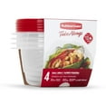 thumbnail image 2 of Rubbermaid TakeAlongs 3.2 cup Bowls Food Storage Containers 4 Pack, Made for Family Meals and Easy Serving, 2 of 5