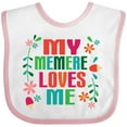 thumbnail image 3 of Inktastic My Memere Loves Me Girls Girls Baby Bib, 3 of 4