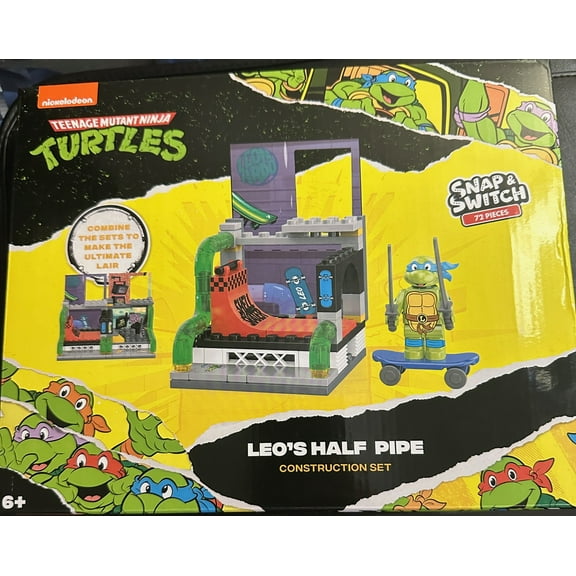 Teenage Mutant Ninja Turtles Snap & Switch Leo's Half Pipe Construction Set