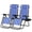 Blue Stripe, variant on Nazhura Adjustable Zero-Gravity Chairs with Pillow and Cup Holder -Set of 2 Yellow Stripe
