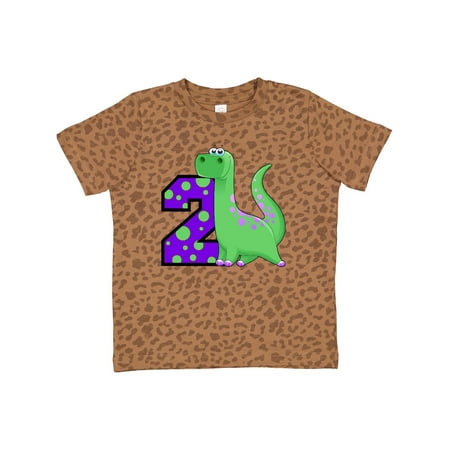 

Inktastic 2nd Birthday Dinosaur Gift Toddler Boy Girl T-Shirt