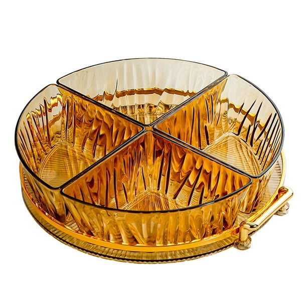 Snack Serving Tray Portable Candy and Nut Serving Platter Divided
