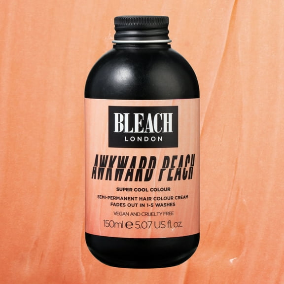 Bleach London Super Cool Color Semi-Permanent Hair Color Cream, Awkward Peach, 5.07 oz