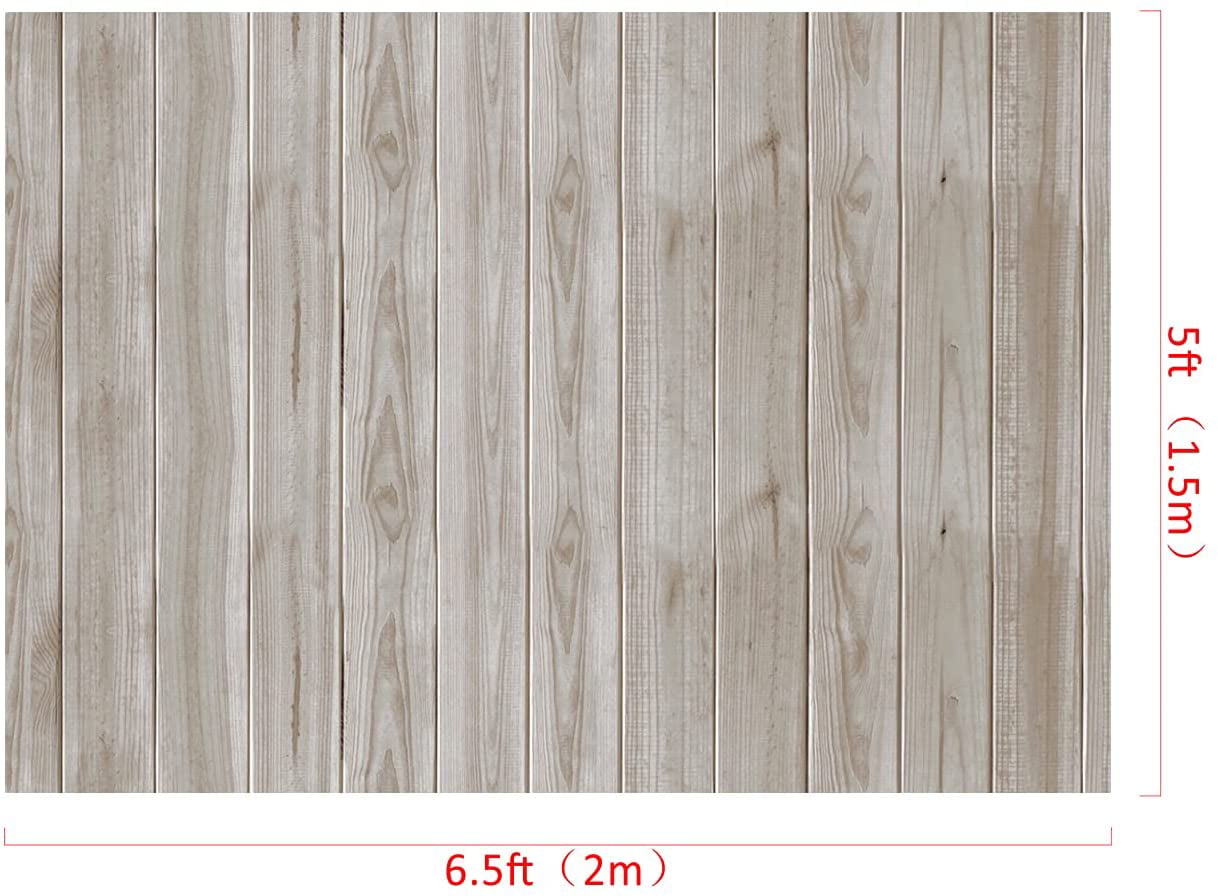 H W x 1.5m Kackool 6.5ftx5ft/2m Photography Backdrops White Wood Backdrop Retro Wooden Backgrounds for Photography Studio