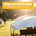 thumbnail image 4 of 6 Seat Portable Folding Team Bench with Canopy, Outdoor Sports Sun Shade Bench with Cooler & Cup Holders for Soccer, Football, Basketball & Camp Events (Black), 4 of 7