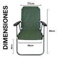 thumbnail image 2 of 2 Silla Plegable de Playa Camping Exterior CJR Verde, 2 of 5