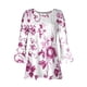 thumbnail image 4 of Camisetas de Cuello en V Mujeres, Impreso 3/4 Manga Blusa Casual Hecha de Cómodo Estante de Imitación para Toda la Temporada de Uso Diario, Camisetas Casuales de Mujer, 4 of 5