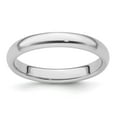 thumbnail image 2 of Auriga Platinum 3mm Half Round Comfort Fit Lightweight Band Ring Size- 5.5 for Women, 2 of 6