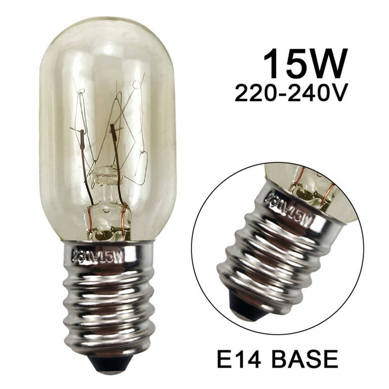 CTKcom 15W E14 Base 4173175 Oven Light Bulbs(6 Pack)- Microwave Light Bulbs  120V Heat Resistant Bulbs 300'C,Warm White Incandescent Light Bulb 360°