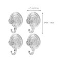 thumbnail image 2 of CIMAXIC 4Pcs Heavy Duty Transparent Suction Cup Hooks for Kitchen Bathroom Hanging, 2 of 8