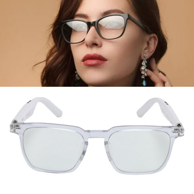 Lunettes Intelligentes avec Traducteur Linguistique, Lunettes de Traduction IA Prenant en Charge Plus de 100 Langues, Microphone et Haut-Parleur Intégrés, Traduction en Temps Réel, Lunettes pour le Voyage