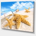 thumbnail image 2 of Message in Bottle Buried in Sand - Seashore Photo Canvas Art Print, 2 of 4