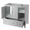 thumbnail image 3 of Tcbosik Sink Storage Cabinet with Open Shelves, Bathroom Vanity Cabinet with 2 Drawers and 2 Doors, Easy Assembly, Grey (Sink Not Included), 3 of 9