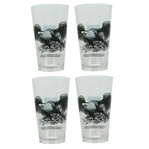U.S. Army Eagle Crest Badge 16oz Pint Glass, Set of 4