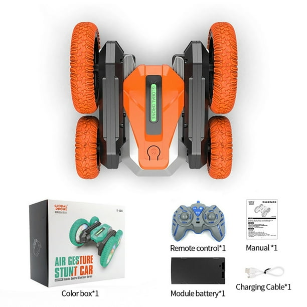 Doble cara Off-Road RC Stunt Cars LED 4WD 2.4GHz Modelo de vehículo de control remoto JShteea libre de BPA