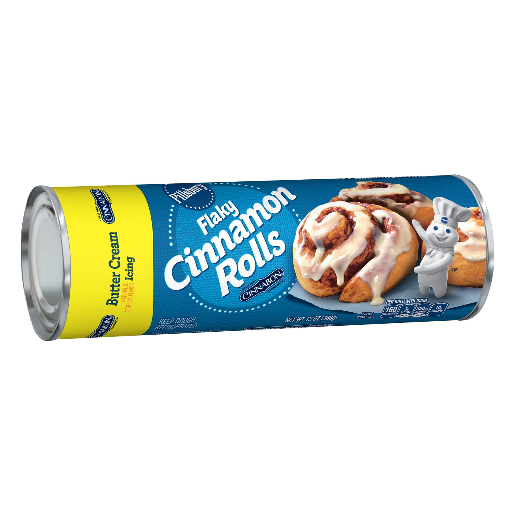 Pillsbury Flaky Cinnamon Rolls Butter Cream Icing 8 Ct 13 Oz Walmart Com Walmart Com