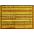 thumbnail image 1 of Ahgly Company Machine Washable Indoor Rectangle Abstract Yellow Modern Area Rugs, 2' x 3', 1 of 4