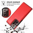 thumbnail image 5 of Wallet Case for Samsung Galaxy Note 20 Ultra with Card Holder, Back Folio Flip Premium PU Leather Kickstand Card Slots Case, Double Strong Magnetic Clasp Durable Shockproof Phone Case,Red, 5 of 9