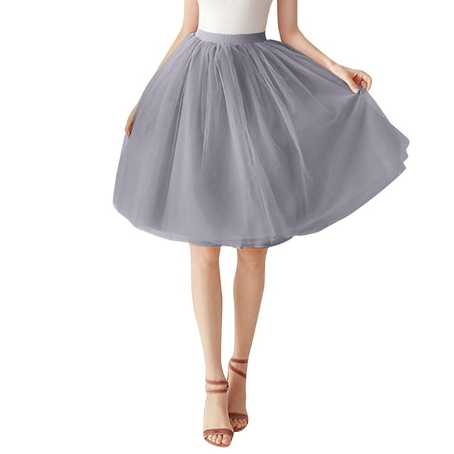Jupes pour Femmes Grande Jupe Tutu Jupon Court Robe de Bal Danse Soirée Vêtements d'Été pour Femmes GY2 Taille Unique