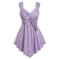 thumbnail image 1 of TAPA DE ESPACIO DE ESPACIO DE BOWKNOT DE TAMAÑO PLUS Rosegal  Camisetas sin mangas de talla grande, 1 of 5