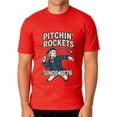 thumbnail image 2 of Patriotic T-Shirt Men's George Washington Pitchin' Rockets Since 1776 Adult USA Tee, 2 of 5