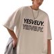 thumbnail image 1 of Camiseta de manga corta para hombre, camiseta de cuello redondo transpirable, cómoda, Vintage, a la moda, para hacer ejercicio, 1 of 8