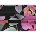 thumbnail image 4 of oneOone Velvet Black Fabric Leaves & Rose Floral Diy Clothing Quilting Fabric Print Fabric By Yard 58 Inch Wide, 4 of 5