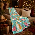 thumbnail image 3 of Joyful Corgi Botanical Garden, Playful Pet Portrait Pattern, Warm Flannel Blanket for Living Room and Bedroom, Dog Lovers Just Because Gift, Pet Lover Home Decor, 3 of 9