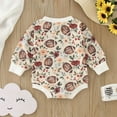 thumbnail image 2 of Gibobby Mamelucos para bebe niño polar Bebé niños niñas manga larga estampados de dibujos animados pulóver recién nacido sudadera monos(Beige, 6-12 Meses), 2 of 4