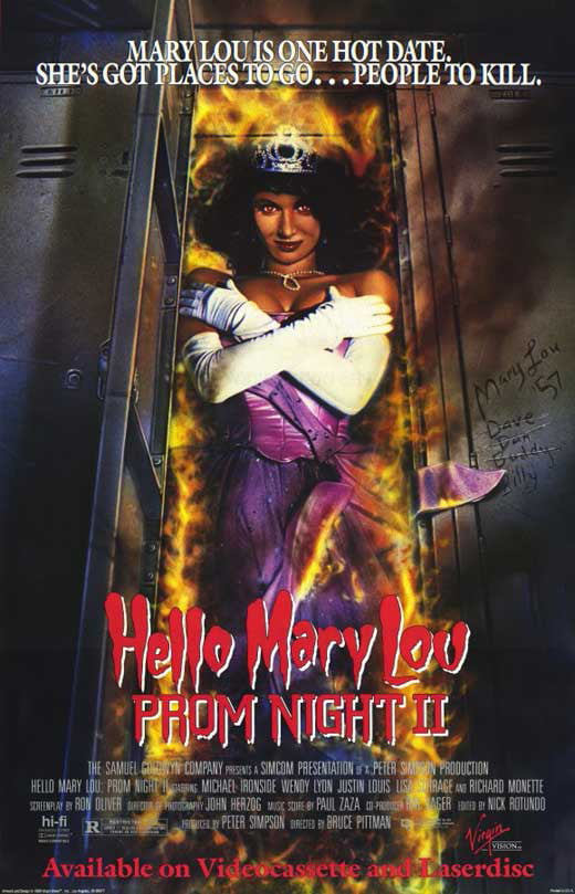 HELLO MARY LOU PROM NIGHT 2 Movie POSTER 11x17 C Michael Ironside Wendy Lyon