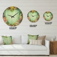 thumbnail image 4 of Designart 'Traditional Flowers with Heart Shape ' Modern Wood Wall Clock, 4 of 5