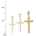 thumbnail image 2 of 10k Rose Gold Crucifix Pendant Jesus Cross Necklace (1.66") LARGE (16 Inches), 2 of 5