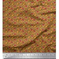 thumbnail image 1 of Soimoi Polyester Crepe Fabric Coke & Burger Food Printed Fabric 1 Yard 52 Inch Wide, 1 of 3